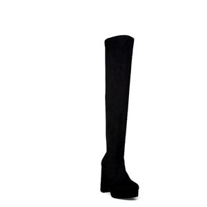 MADDEN GIRL WOMENS ORIN OVER THE KNEE BOOT - BLACK